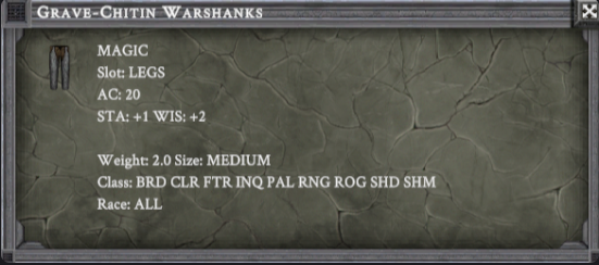 GRAVE-CHITIN WARSHANKS item card